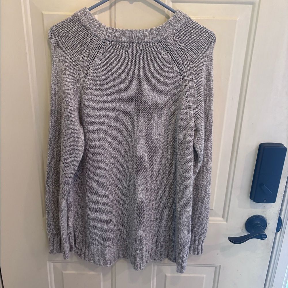 Aerie Light Gray Women's Crew Neck Sweater - Picture 5 of 5
